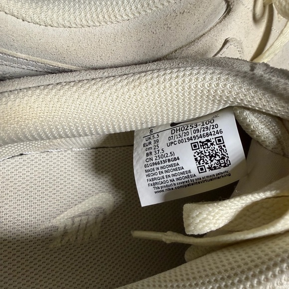 Nike Court Vision Cream Low-Top Sneakers Women’s Size 8 - Picture 5 of 8